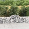 vidaXL Arched Gabion Baskets 10 pcs 200x50x60/80 cm Galvanised Iron