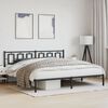 vidaXL Metal Bed Frame without Mattress with Headboard Black 200x200cm