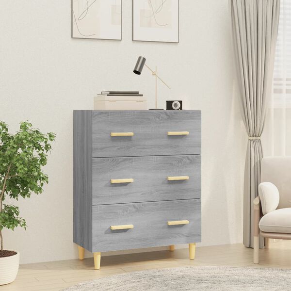 vidaXL Sideboard Grey Sonoma 70x34x90 cm Engineered Wood