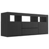 vidaXL TV Cabinet Black 120x30x50 cm Engineered Wood