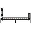 vidaXL Bed Frame without Mattress Black Small Single Solid Wood Pine
