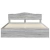 vidaXL Bed Frame Grey Sonoma 200 x 200 cm Solid Pine Wood