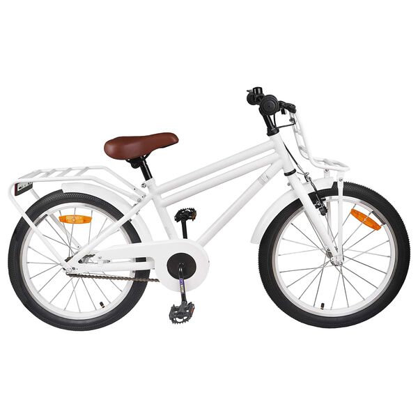vidaXL Kids Bike 18'' for 5-7 Years Old White
