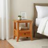 vidaXL Bedside Cabinet Natural 40 x 40 x 45.5 cm Solid Mahogany Wood