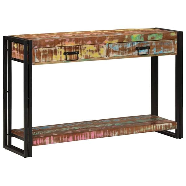 vidaXL Console Table Multicolour 120 x 33 x 75 cm Solid reclaimed wood