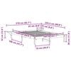 vidaXL Bed Frame with Side Tables Natural 160 x 220 cm Solid Pine Wood
