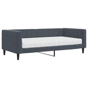 vidaXL Daybed with Mattress Dark Grey 90x190 cm Velvet