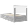 vidaXL Bed Frame with Drawer Grey Sonoma 90 x 190 cm Engineered Wood