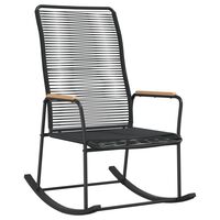 vidaXL Garden Rocking Chair Black 59x79.5x104 cm PVC Rattan