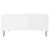 vidaXL Coffee Table White 80x80x36.5 cm Engineered Wood