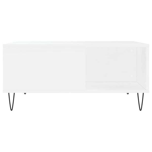 vidaXL Coffee Table White 80x80x36.5 cm Engineered Wood