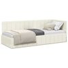 vidaXL Corner Bed Frame with Headboard Cream 80 x 200 cm Velvet