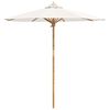 vidaXL Garden Parasol Cream White &Oslash; 217 x 230 cm Bamboo