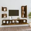 vidaXL 5 Piece TV Cabinet Set Brown Oak Engineered Wood