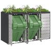 vidaXL Wheelie Bin Storage for 3 Bins Anthracite 204 x 77.5 x 121.5 cm