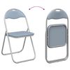vidaXL Folding Chair 2 pcs Grey 48 x 43.5 x 81 cm Faux Leather