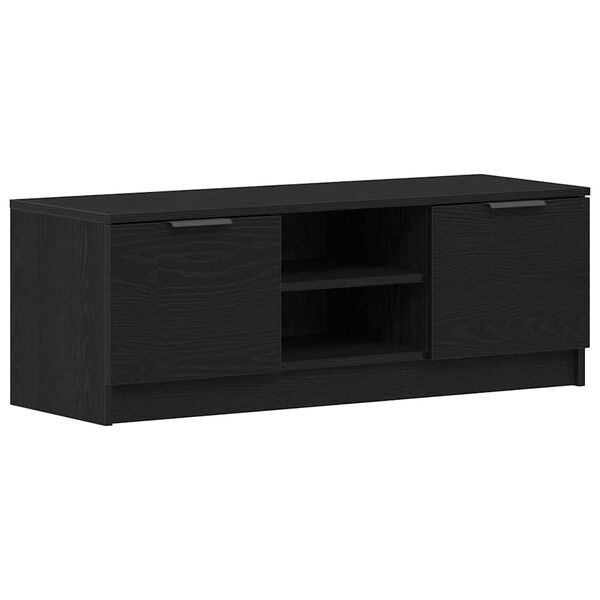 vidaXL TV Cabinet Black Oak 102 x 32 x35.5 cm Engineered Wood