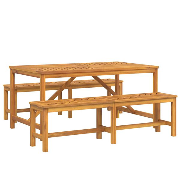 vidaXL Garden Dining Set 3 pcs Brown Solid acacia wood