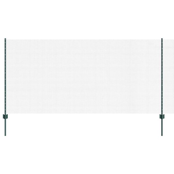 vidaXL Fence and Post Green 1.2 x 25 m Steel