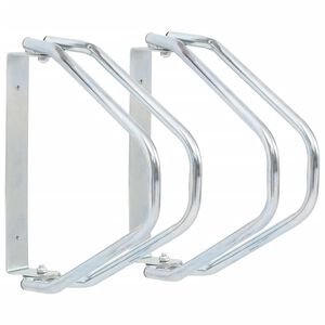 vidaXL Bicycle Stand Wall Mounted 2 pcs Galvanised Steel