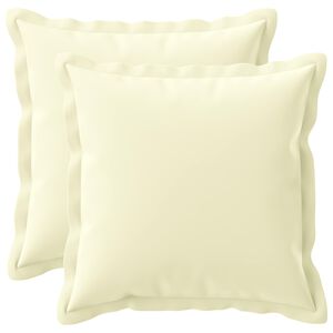 vidaXL Cushion Cover 2 pcs HOUTEN Cream 30 x 30 cm Polyester