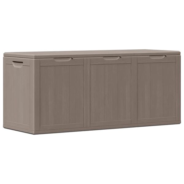 vidaXL Garden Storage Box 270L Brown PP Wood Look