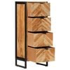 vidaXL Bathroom Cabinet 40x30x100 cm Solid Wood Acacia and Iron