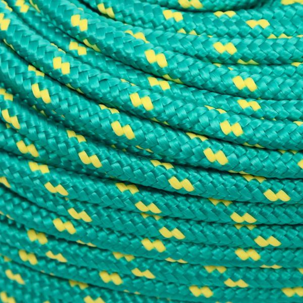 vidaXL Boat Rope Green 10 mm 500 m Polypropylene