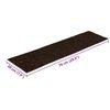 vidaXL Stair Mats Self-adhesive 15 pcs 76x20 cm Brown Rectangular