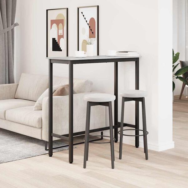 vidaXL Table Grey Sonoma 100 x 40 x 100.5 cm Engineered Wood and Steel