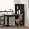 vidaXL Desk with Shelf Black Oak 122 x 67 x 145 cm Engineered Wood