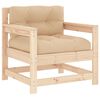 vidaXL Garden Chairs with Cushions 2 pcs Solid Wood Pine