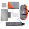 vidaXL Family Tent Tunnel 6-Person Grey and Orange Waterproof
