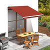 vidaXL Awning Top Sunshade Canvas Orange and Brown 300x250 cm