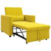 vidaXL Single Sofa Bed Reclining Yellow 90 x 165 x 87 cm Velvet