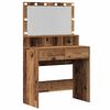 vidaXL Dressing Table Old Wood 80 x 41 x 134.5 cm Engineered Wood