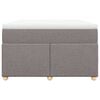 vidaXL Box Spring Bed with Mattress Taupe 120x200 cm Fabric