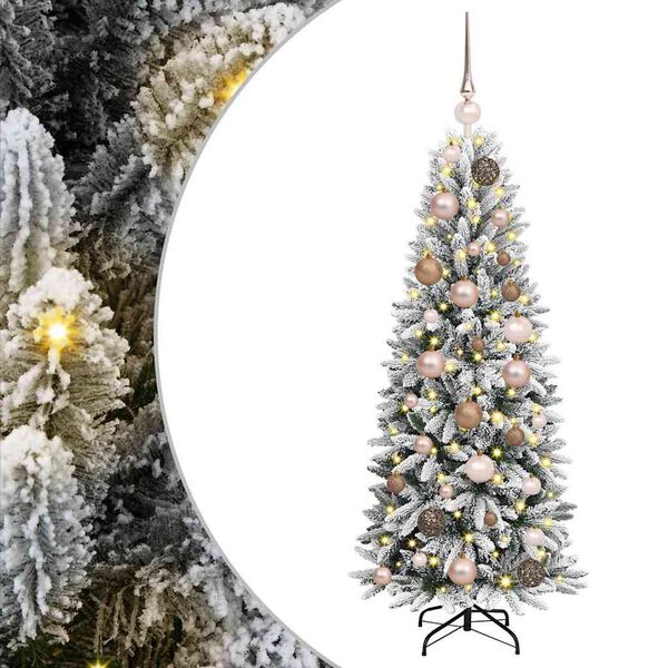 vidaXL Artificial Christmas Tree with 150 LEDs with Stand White 120 cm