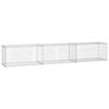vidaXL Gabion Wall with Covers Galvanised Steel 300x50x50 cm