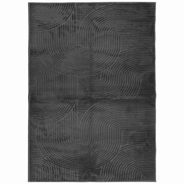 vidaXL Rug IZA Short Pile Scandinavian Look Anthracite 240x340 cm