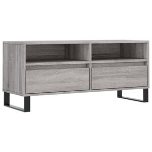 vidaXL TV Cabinet Grey Sonoma 100x34.5x44.5 cm Engineered Wood