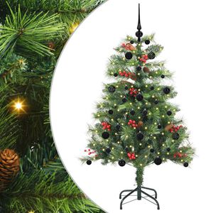 vidaXL Artificial Christmas Tree 150 LEDs Warm White PVC and Metal