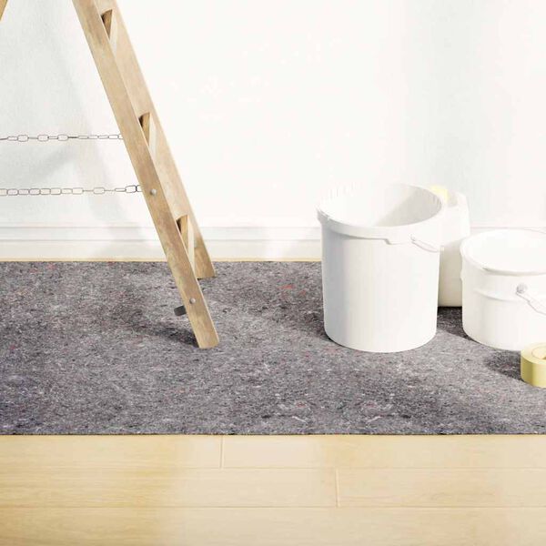 vidaXL Non-slip Painter Fleeces 2 pcs 5 m 220 g/m&sup2; Grey