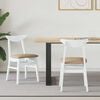 vidaXL Dining Chairs 2 pcs White 42 x 47.5 x 81 cm Solid Rubber Wood