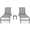vidaXL Sun Loungers 2 pcs with Table Textilene and Steel