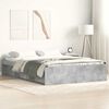 vidaXL Bed Frame without Mattress Concrete Grey 120x190 cm Small Double Small Double