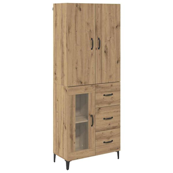 vidaXL Highboard Artisan Oak 69.5 x 34 x 180 cm Engineered Wood