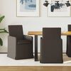 vidaXL Dining Chairs with Wheels 2 pcs Dark grey 57 x 67 x 95 cm Linen