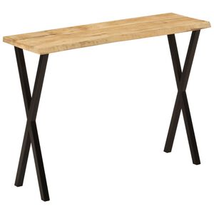 vidaXL Console Table with Live Edge 105x33x76 cm Solid Wood Mango