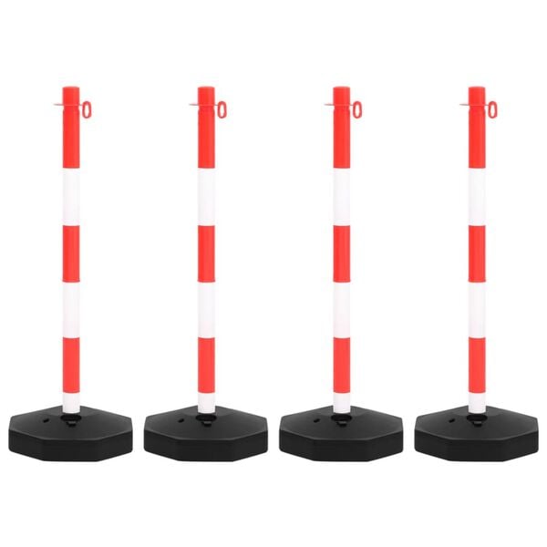 vidaXL Chain Post Set with 10 m Plastic Chain